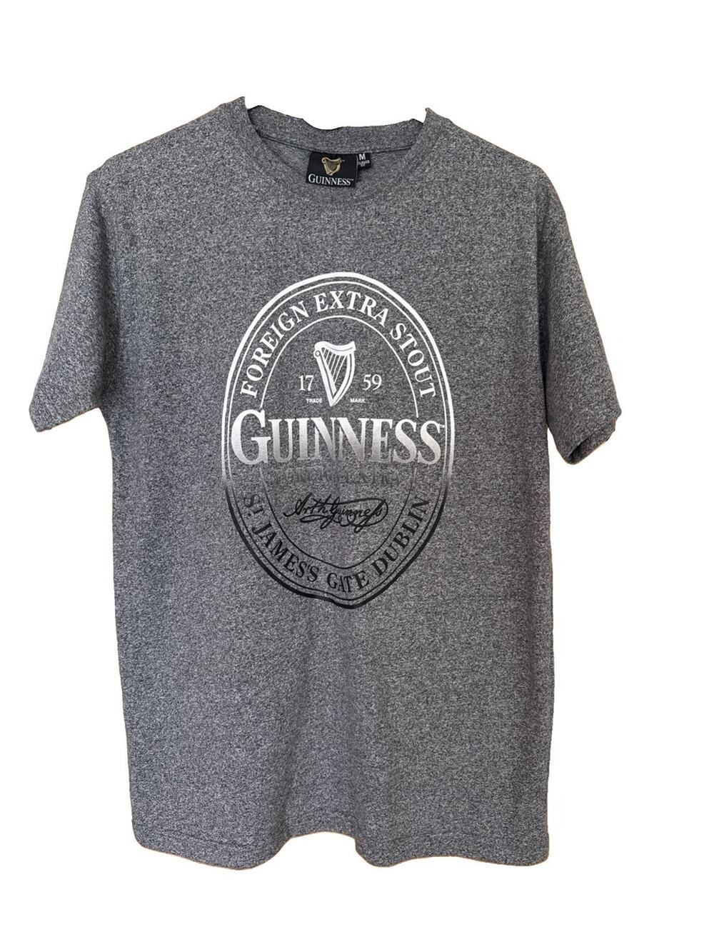 Guinness Extra Stout Men's Grey tee T-shirt Size Medium Official NWT